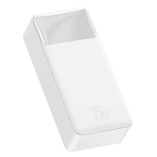 Εξωτερική Μπαταρία Baseus Bipow, 30000mAh, 15W, 1 x USB-C - 2 x USB-A, Λευκή PPBD050202
