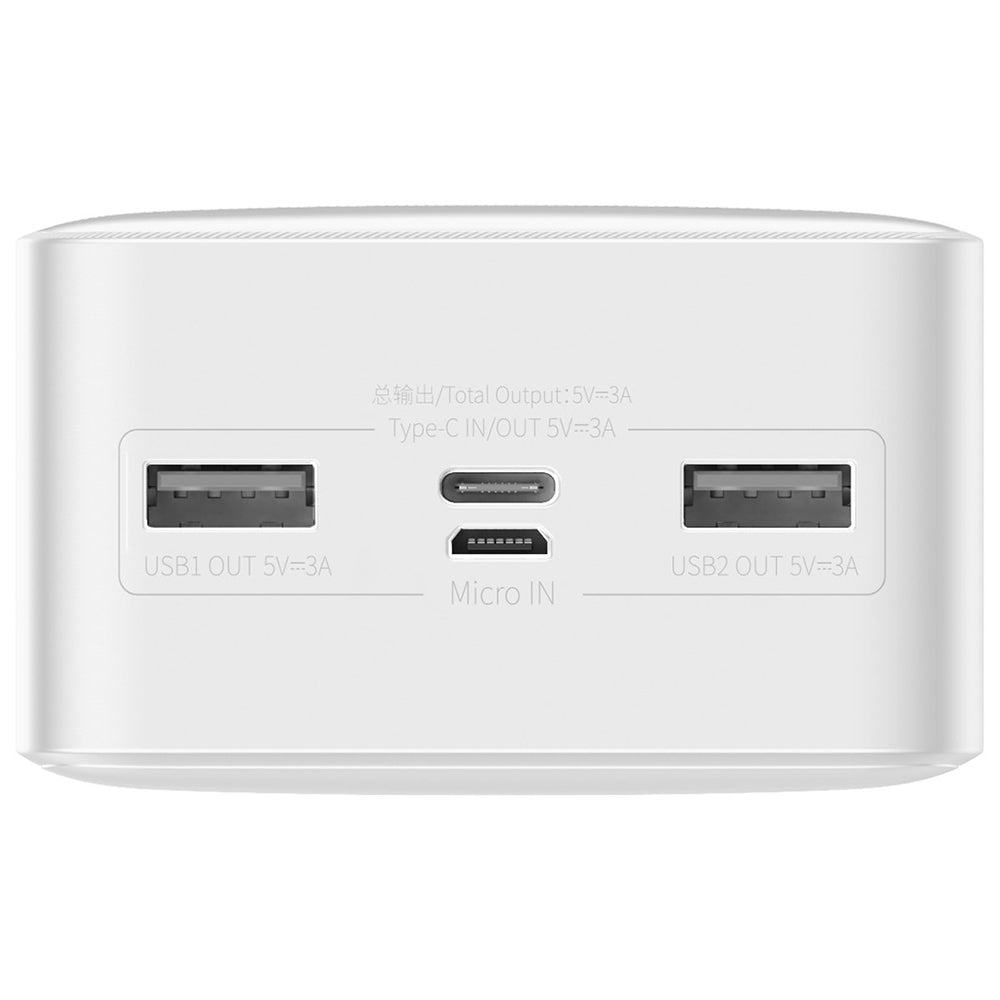 Εξωτερική Μπαταρία Baseus Bipow, 30000mAh, 15W, 1 x USB-C - 2 x USB-A, Λευκή PPBD050202
