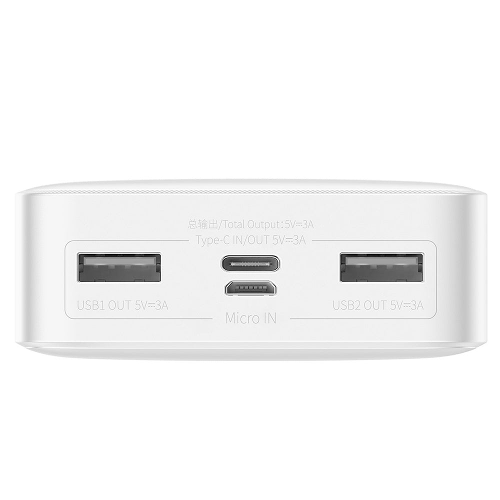 Εξωτερική μπαταρία Baseus Bipow, 20000mAh, 15W, 1 x USB-C - 2 x USB-A, λευκό PPBD050102 