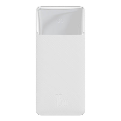 Εξωτερική μπαταρία Baseus Bipow, 10000mAh, 15W, 1 x USB-C - 2 x USB-A, λευκό PPBD050002 