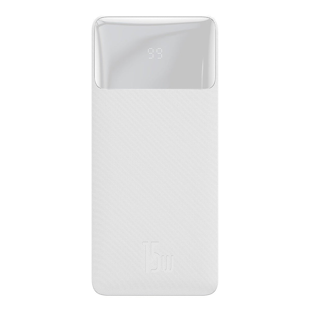 Εξωτερική Μπαταρία Baseus Bipow, 30000mAh, 15W, 1 x USB-C - 2 x USB-A, Λευκή PPBD050202
