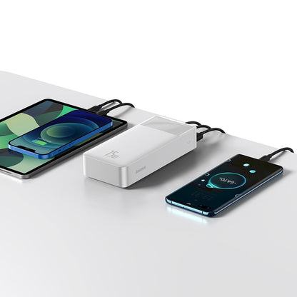 Εξωτερική Μπαταρία Baseus Bipow, 30000mAh, 15W, 1 x USB-C - 2 x USB-A, Λευκή PPBD050202