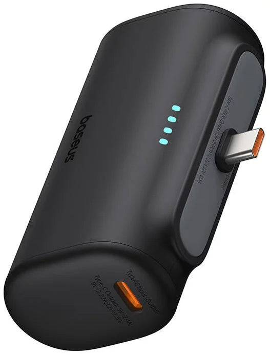 Εξωτερική Μπαταρία Baseus Compact, 5000mAh, 20W, PD, 2 x USB-C, Μαύρη P10068306113-00