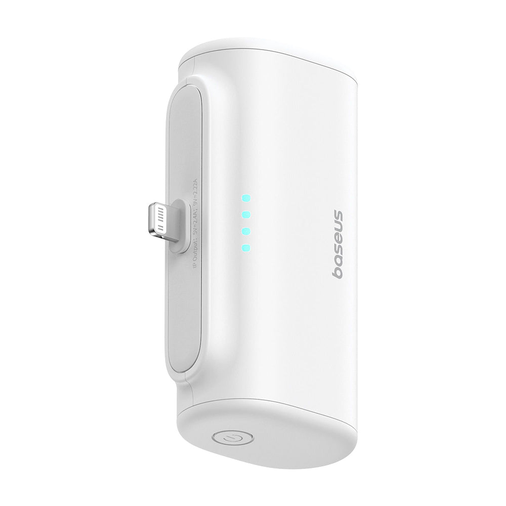 Εξωτερική Μπαταρία Baseus Compact, 5000mAh, 20W, PD, 1 x Lightning - 1 x USB-C, Λευκή P10068307213-00
