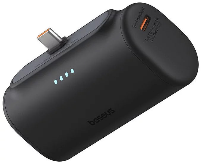 Εξωτερική Μπαταρία Baseus Compact, 5000mAh, 20W, PD, 2 x USB-C, Μαύρη P10068306113-00