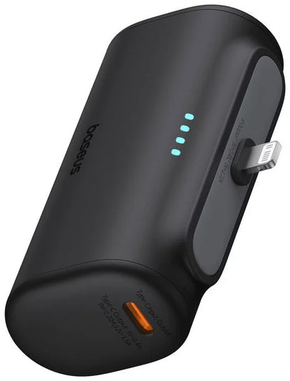 Εξωτερική Μπαταρία Baseus Compact, 5000mAh, 20W, PD, 1 x Lightning - 1 x USB-C, Μαύρη P10068307113-00