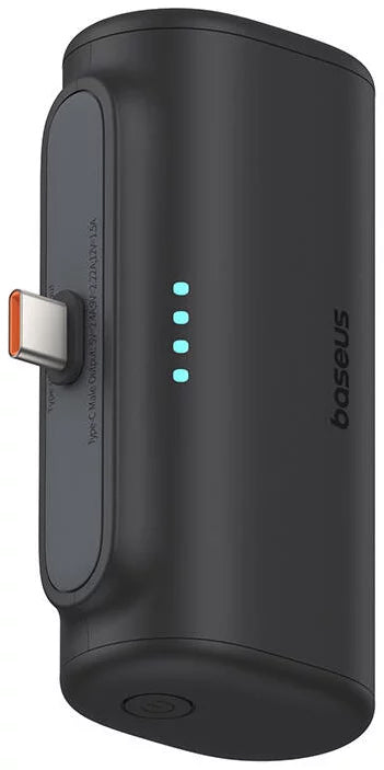Εξωτερική Μπαταρία Baseus Compact, 5000mAh, 20W, PD, 2 x USB-C, Μαύρη P10068306113-00