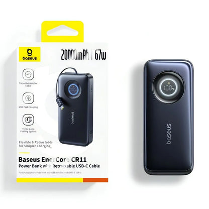 Εξωτερική Μπαταρία Baseus EnerCore CR11, 20000mAh, 67W, PD, 2 x USB-C, Μαύρη E0027H00