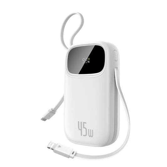 Εξωτερική Μπαταρία Baseus EnerFill FC31, 20000mAh, 45W, QC + PD, 1 x Lightning - 1 x USB-A - 2 x USB-C, Λευκή E0028D01
