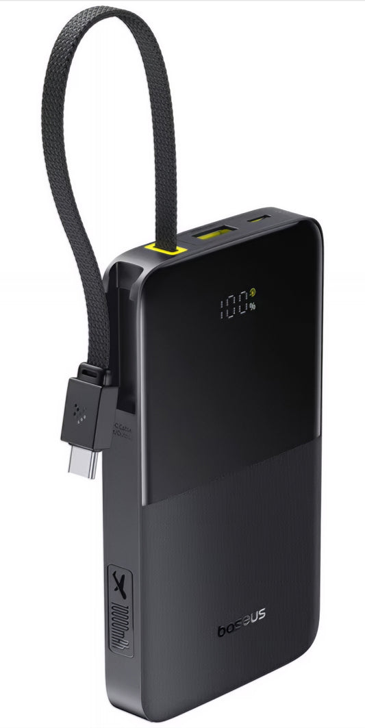 Εξωτερική Μπαταρία Baseus EnerFill Bipow2 Pro, 10000mAh, 22.5W, QC + PD, 1 x USB-A - 2 x USB-C, Μαύρη E0027600
