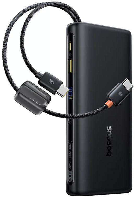 Εξωτερική Μπαταρία Baseus EnerFill FC41, 20000mAh, 100W, QC + PD, 1 x USB-A - 3 x USB-C, Μαύρη E0028N03