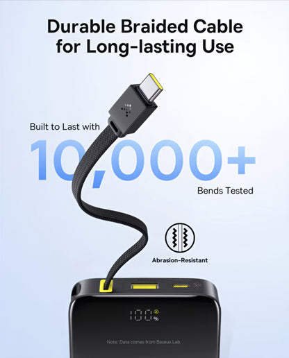 Εξωτερική Μπαταρία Baseus EnerFill Bipow2 Pro, 10000mAh, 22.5W, QC + PD, 1 x USB-A - 2 x USB-C, Μαύρη E0027600