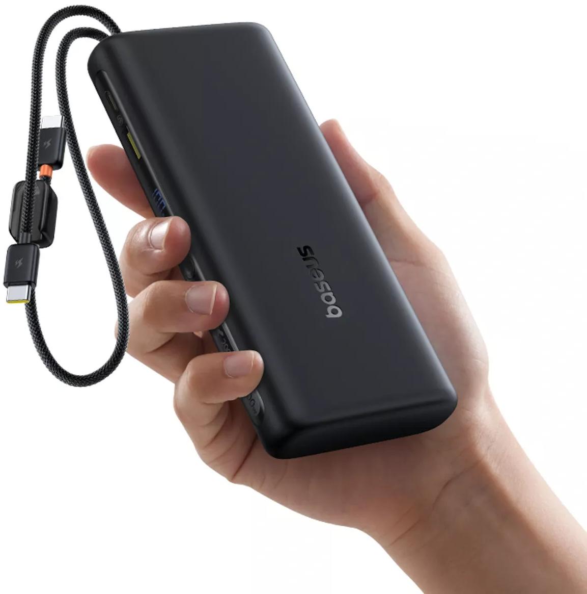 Baseus EnerFill FC41 External Battery, 20000mAh, 100W, QC + PD, 1 x USB-A - 3 x USB-C, Black E0028N03