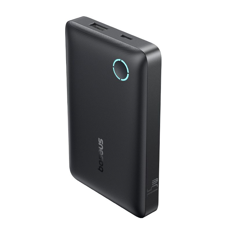 Baseus EnerFill FP11 External Battery, 10000mAh, 15W, 1 x USB-A - 1 x USB-C, Black P1008210C123