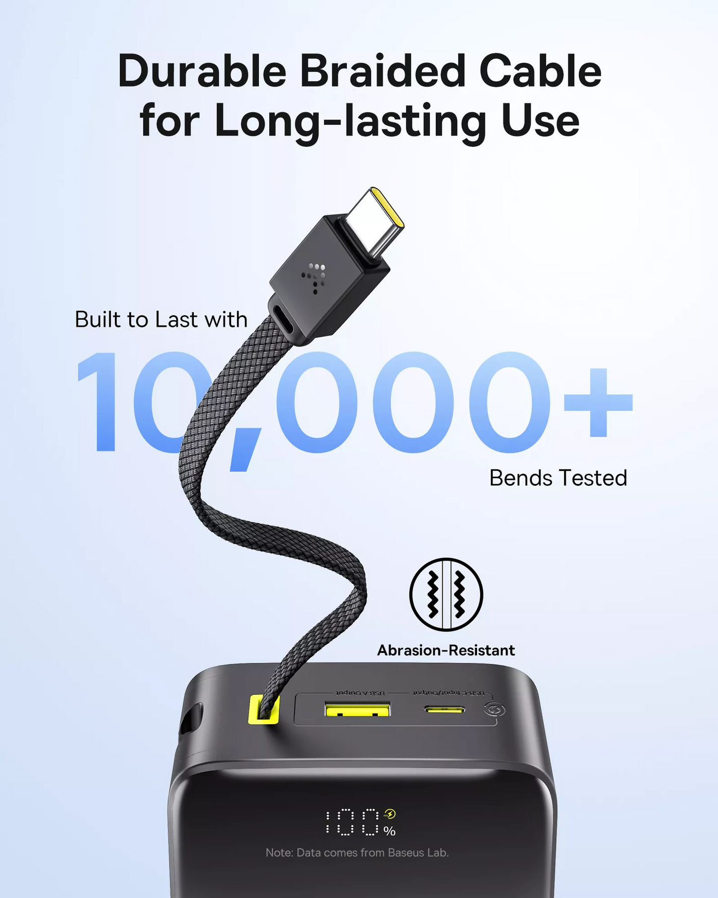 Εξωτερική Μπαταρία Baseus EnerFill Bipow2 Pro, 30000mAh, 22.5W, QC + PD, 1 x USB-A - 2 x USB-C, Μαύρη E0028100