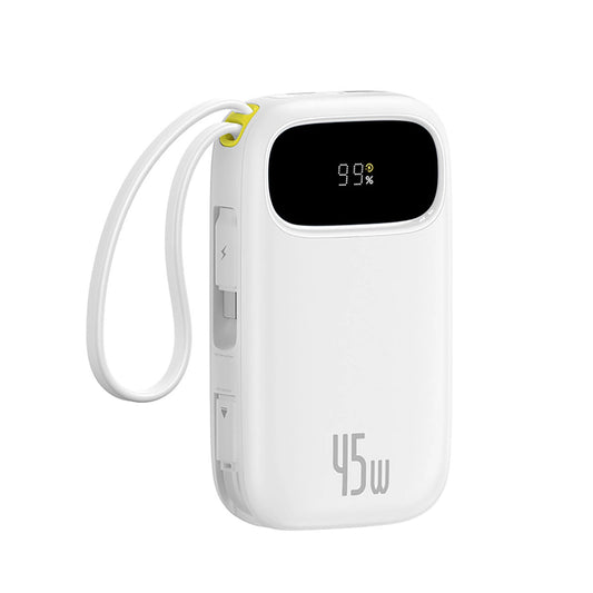 Εξωτερική Μπαταρία Baseus EnerFill FC31, 20000mAh, 45W, QC + PD, 1 x Lightning - 1 x USB-A - 2 x USB-C, Λευκή E0028D01