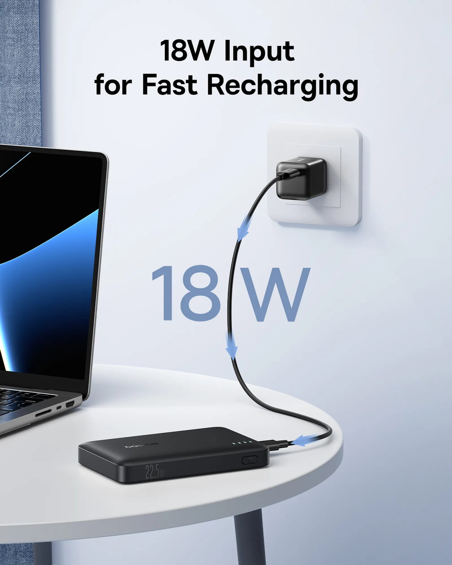 Εξωτερική Μπαταρία Baseus EnerFill FP21, 10000mAh, 22.5W, QC + PD, 1 x USB-A - 2 x USB-C, Μαύρη P1008210D123-00