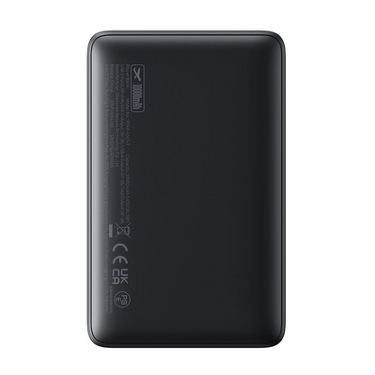 Baseus EnerFill FP11 External Battery, 10000mAh, 15W, 1 x USB-A - 1 x USB-C, Black P1008210C123