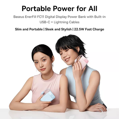 Εξωτερική Μπαταρία Baseus EnerFill FC11, 10000mAh, 22.5W, QC + PD, 1 x Lightning - 1 x USB-A - 2 x USB-C, Μαύρο E0027R04
