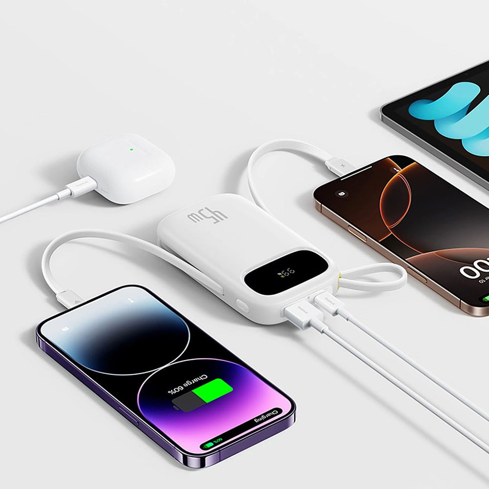 Εξωτερική Μπαταρία Baseus EnerFill FC31 Qpow 3, 20000mAh, 45W, QC + PD, 1 x Lightning - 1 x USB-A - 2 x USB-C, Μοβ E0028D02