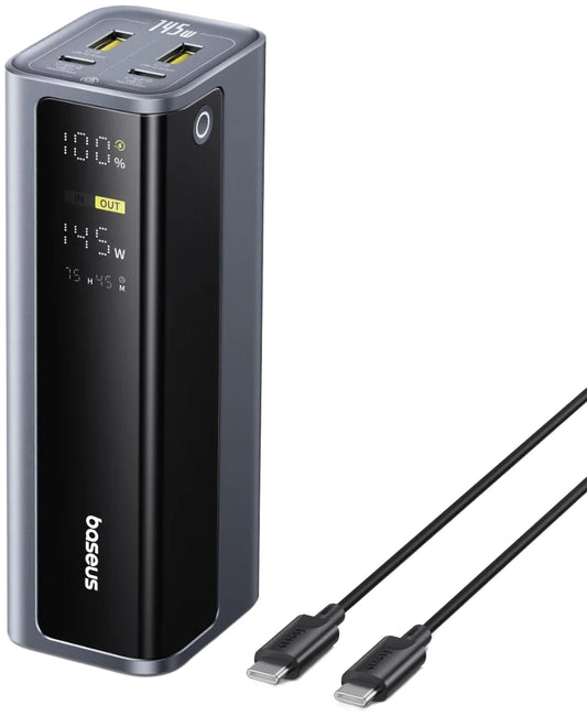Εξωτερική Μπαταρία Baseus EnerGeek GP12, 20800mAh, 145W, QC + PD, 2 x USB-A - 2 x USB-C, Γκρι P10082109813-00