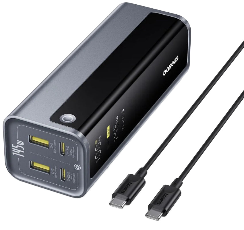Εξωτερική Μπαταρία Baseus EnerGeek GP12, 20800mAh, 145W, QC + PD, 2 x USB-A - 2 x USB-C, Γκρι P10082109813-00