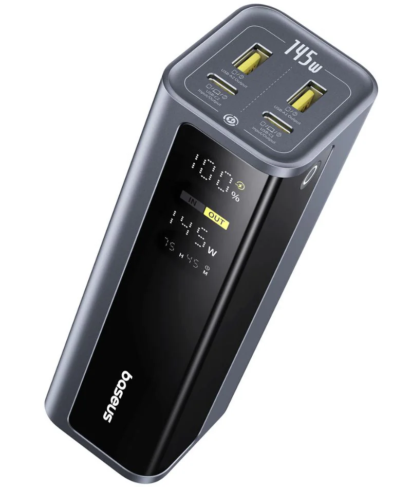 Εξωτερική Μπαταρία Baseus EnerGeek GP12, 20800mAh, 145W, QC + PD, 2 x USB-A - 2 x USB-C, Γκρι P10082109813-00