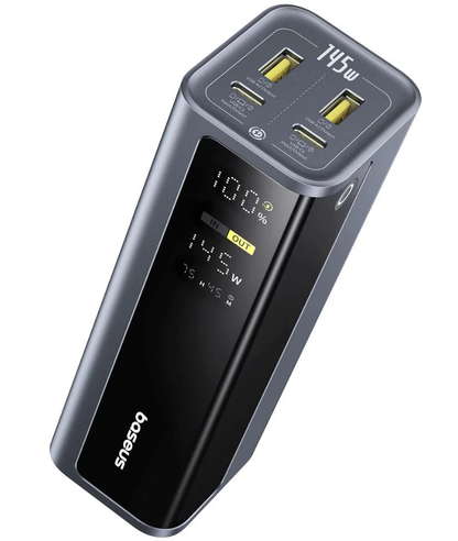Εξωτερική Μπαταρία Baseus EnerGeek GP12, 20800mAh, 145W, QC + PD, 2 x USB-A - 2 x USB-C, Γκρι P10082109813-00