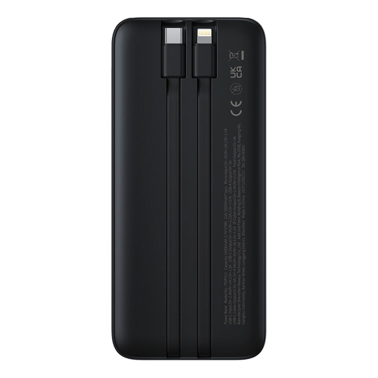 Εξωτερική Μπαταρία Baseus Lipow, 10000mAh, 22.5W, QC + PD, 1 x Lightning - 1 x USB-A - 2 x USB-C, Μαύρη P10079101123-00