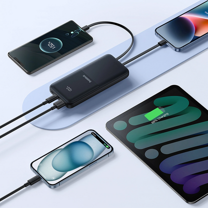 Εξωτερική Μπαταρία Baseus Lipow, 10000mAh, 22.5W, QC + PD, 1 x Lightning - 1 x USB-A - 2 x USB-C, Μαύρη P10079101123-00