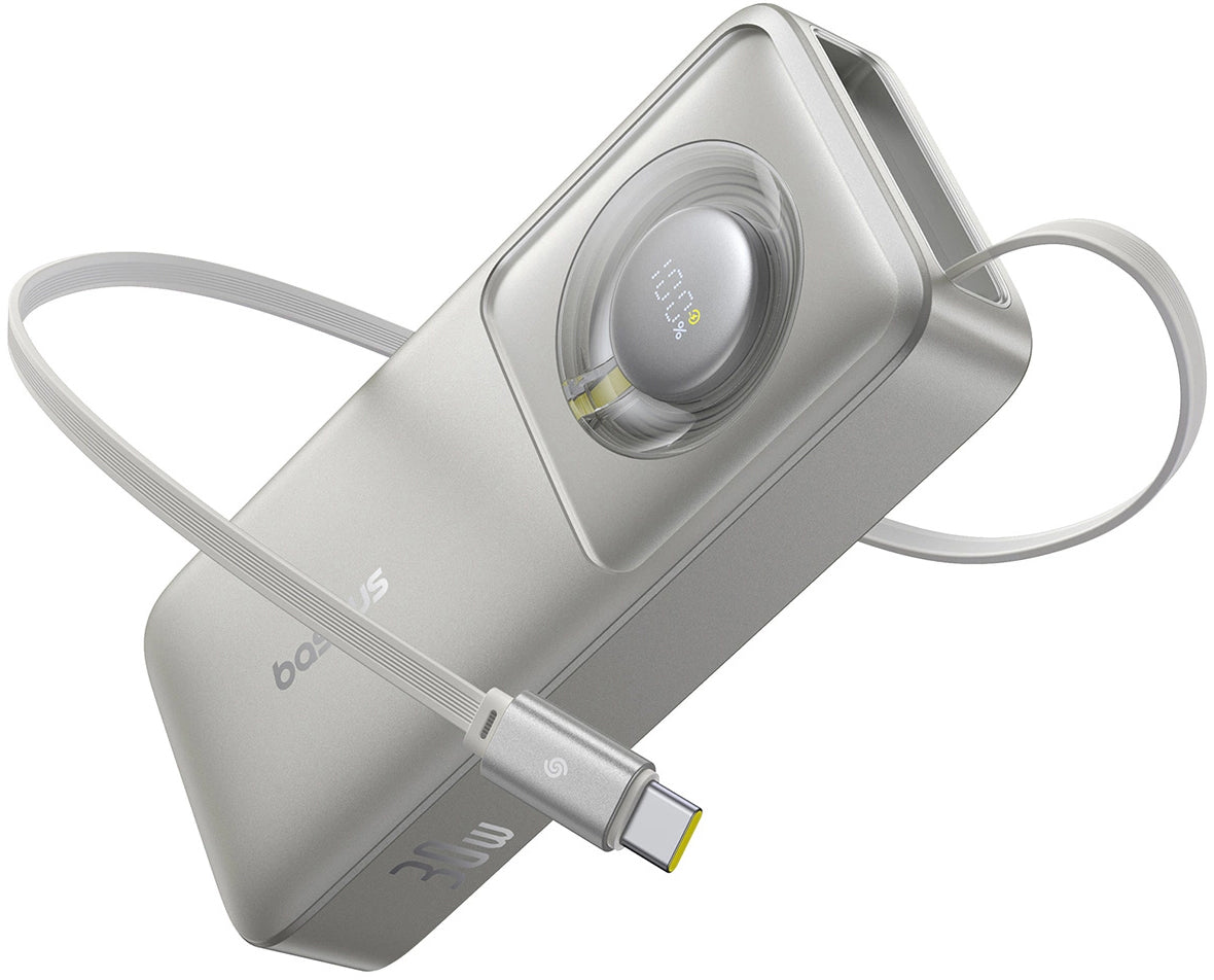 Εξωτερική Μπαταρία Baseus OS Free2Pull, 10000mAh, 30W, PD, 2 x USB-C, Γκρι P10073701843-00