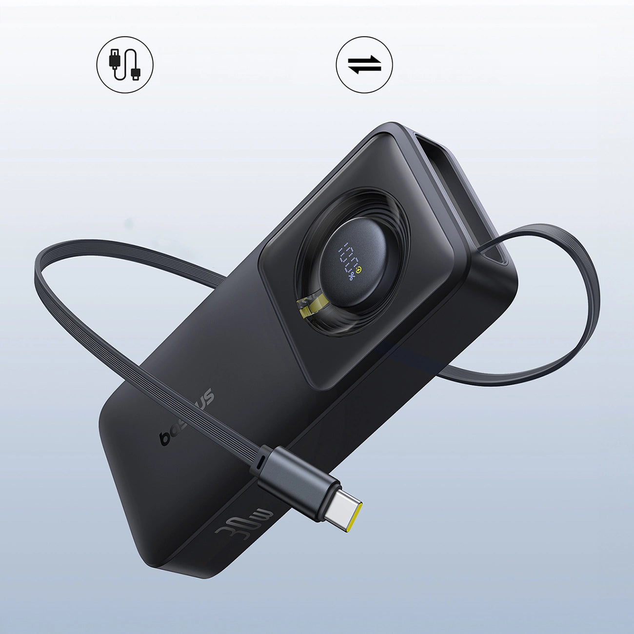 Εξωτερική Μπαταρία Baseus OS Free2Pull, 10000mAh, 30W, PD, 2 x USB-C, Μαύρη P10073701123-00