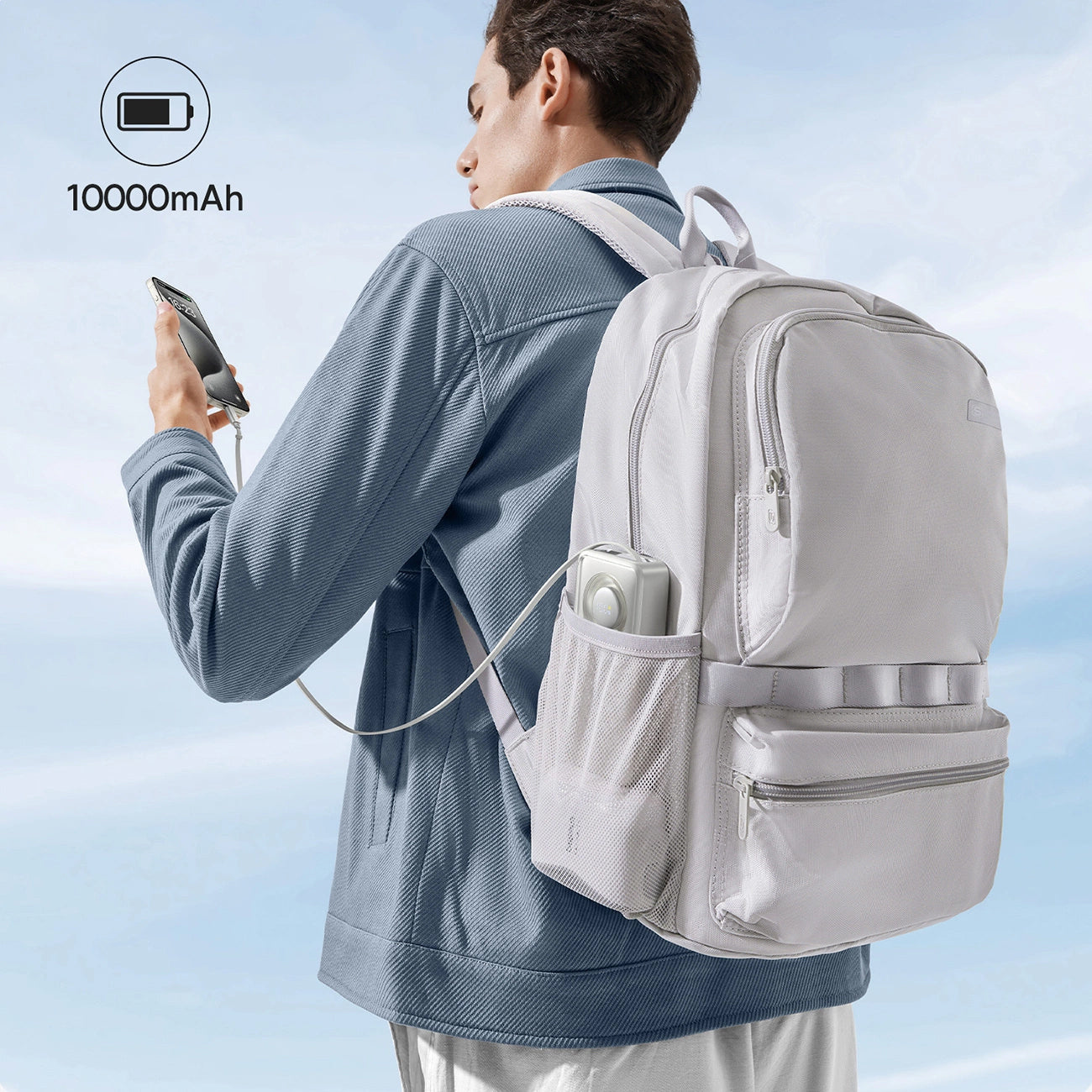 Εξωτερική Μπαταρία Baseus OS Free2Pull, 10000mAh, 30W, PD, 2 x USB-C, Γκρι P10073701843-00