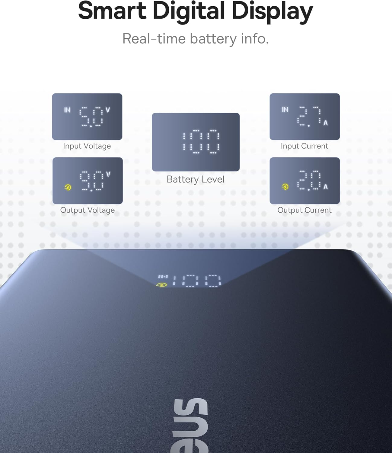 Εξωτερική Μπαταρία Baseus PicoGo, 10000mAh, 20W, QC + PD, 1 x USB-A - 2 x USB-C, Λευκή P10076801213-00