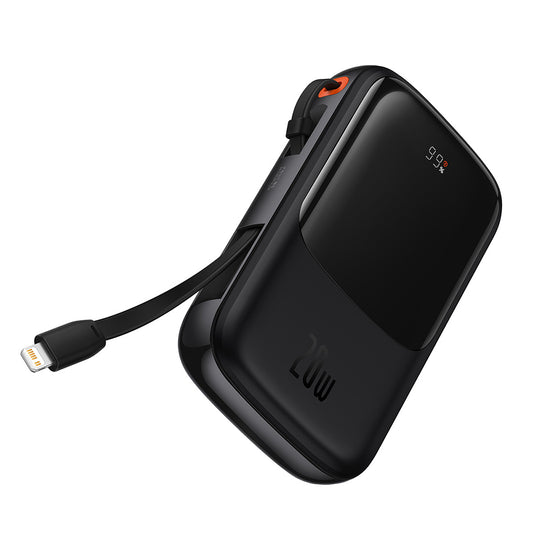 Εξωτερική Μπαταρία Baseus Qpow Pro, 20000mAh, 20W, QC + PD, 1 x Lightning - 1 x USB-A - 1 x USB-C, Μαύρη PPQD040001