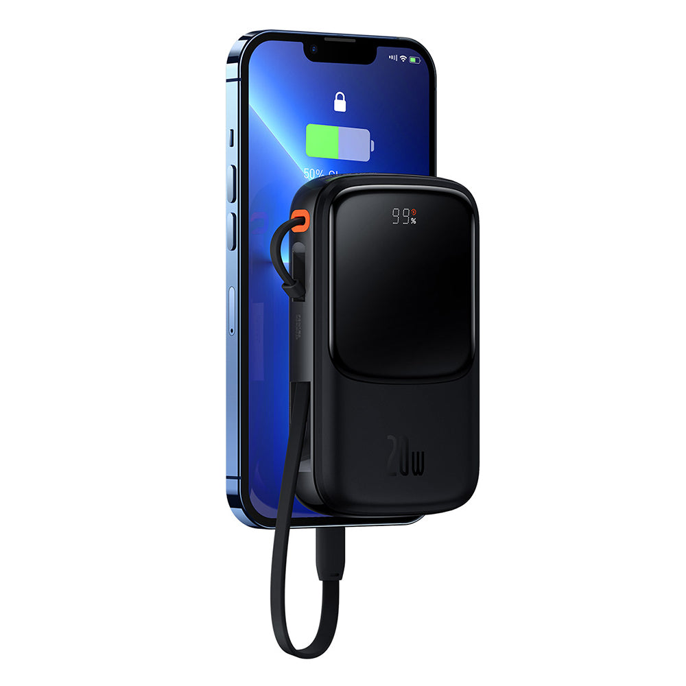 Εξωτερική Μπαταρία Baseus Qpow Pro, 20000mAh, 20W, QC + PD, 1 x Lightning - 1 x USB-A - 1 x USB-C, Μαύρη PPQD040001