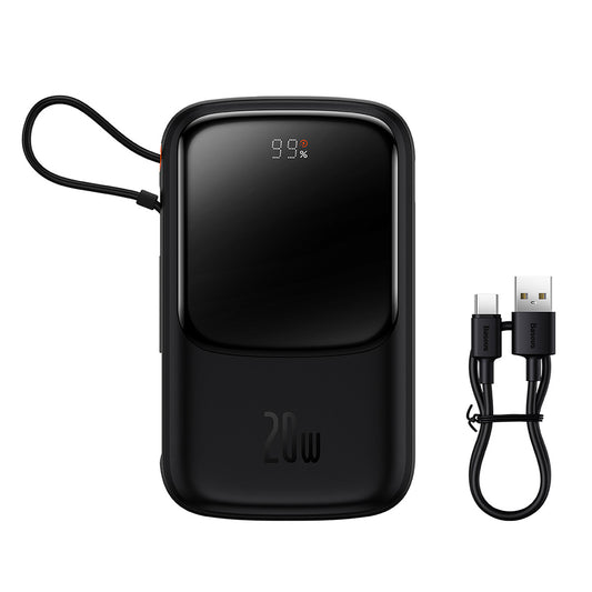 Εξωτερική Μπαταρία Baseus Qpow Pro, 10000mAh, 20W, QC + PD, 1 x Lightning - 1 x USB-A - 1 x USB-C, Μαύρη PPQD020001