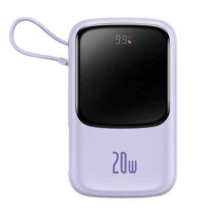 Εξωτερική Μπαταρία Baseus Qpow Pro, 20000mAh, 20W, QC + PD, 1 x Lightning - 1 x USB-A - 1 x USB-C, Μωβ PPQD030005