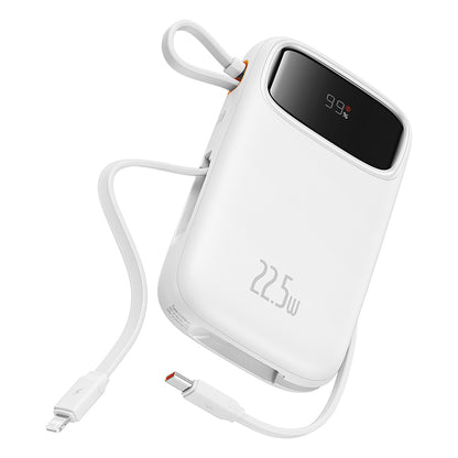Εξωτερική Μπαταρία Baseus Qpow2, 20000mAh, 22.5W, QC + PD, 1 x Lightning - 1 x USB-A - 2 x USB-C, Λευκή P10055002223-00