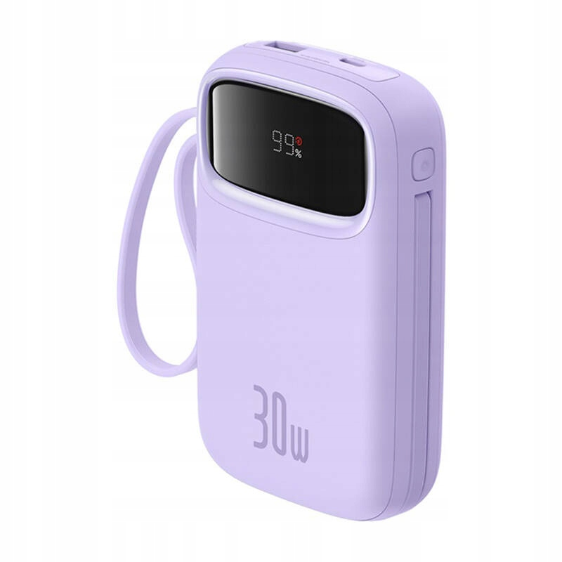Εξωτερική Μπαταρία Baseus Qpow2, 10000mAh, 30W, QC + PD, 1 x USB-A - 3 x USB-C, Μωβ P10055008513-00