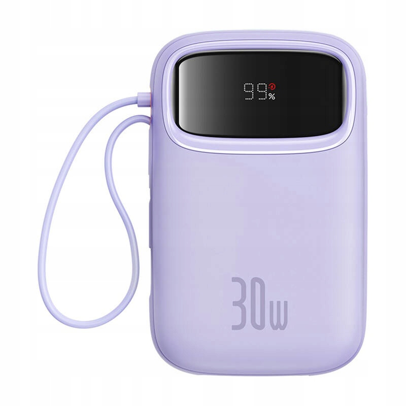 Εξωτερική Μπαταρία Baseus Qpow2, 10000mAh, 30W, QC + PD, 1 x USB-A - 3 x USB-C, Μωβ P10055008513-00