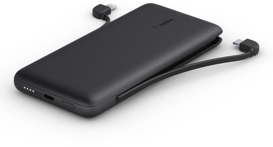 Εξωτερική Μπαταρία Belkin BoostCharge Plus, 10000mAh, 23W, QC + PD, 1 x Lightning - 2 x USB-C, Μαύρο BPB006btBLK