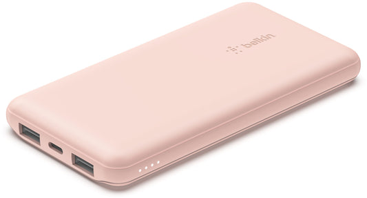 Εξωτερική Μπαταρία Belkin BoostCharge, 10000mAh, 15W, 1 x USB-C - 2 x USB-A, Ροζ BPB011btRG