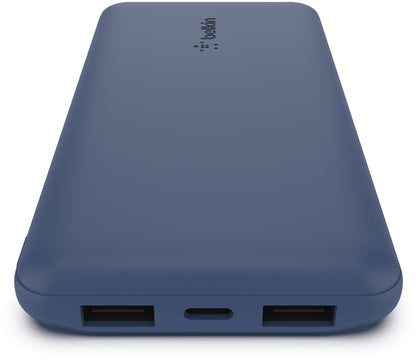 Εξωτερική Μπαταρία Belkin BoostCharge, 10000mAh, 15W, 1 x USB-C - 2 x USB-A, Μπλε BPB011btBL