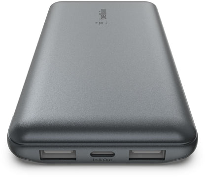 Εξωτερική Μπαταρία Belkin BoostCharge, 10000mAh, 15W, 1 x USB-C - 2 x USB-A, Γκρι BPB011btGY