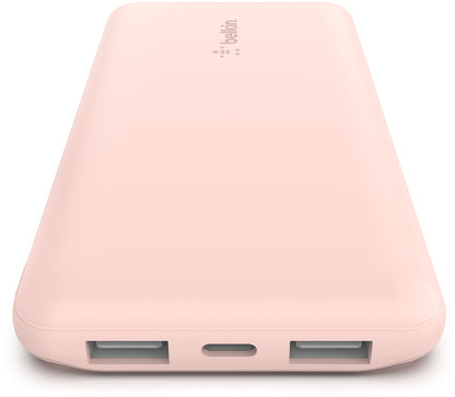 Εξωτερική Μπαταρία Belkin BoostCharge, 10000mAh, 15W, 1 x USB-C - 2 x USB-A, Ροζ BPB011btRG