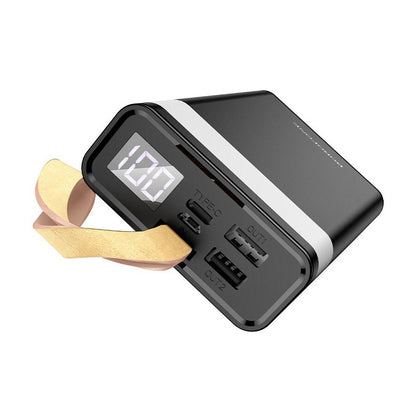 Borofone BJ18 Coolmy External Battery, 20000mAh, 10W, 2 x USB-A, Black