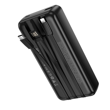 External Battery Borofone BJ79 Clever, 20000mAh, 10W, 1 x Lightning - 1 x USB-A - 1 x USB-C, Black