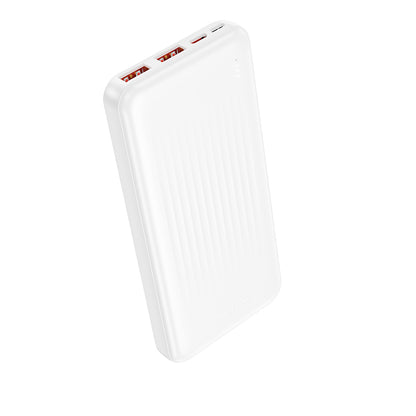 Borofone BJ80A Clever External Battery, 10000mAh, 22.5W, QC + PD, 1 x USB-C - 2 x USB-A, White