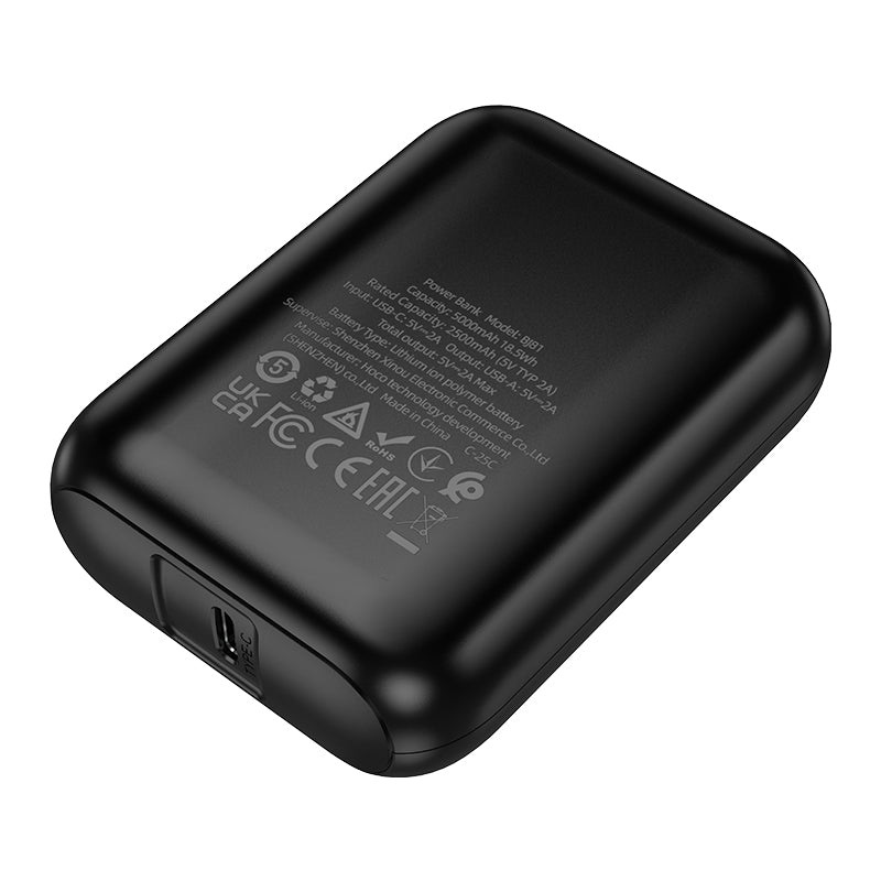 Εξωτερική Μπαταρία Borofone BJ81 Stability, 5000mAh, 10W, 1 x USB-A, Μαύρο